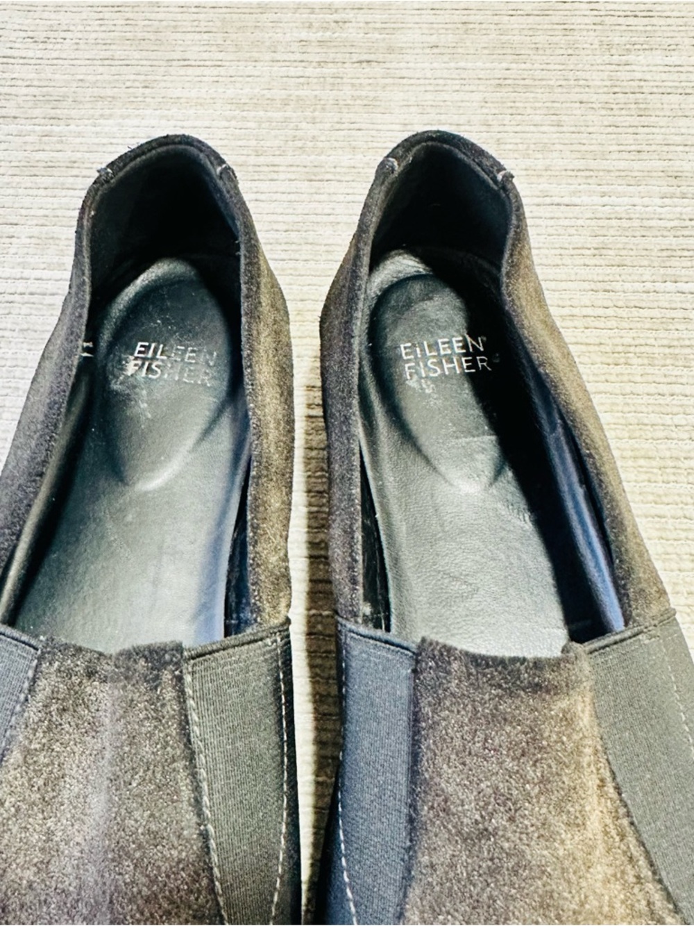 Eileen Fisher brown elastic slip on leather loafer women's 8,5 - Picture 9 of 9